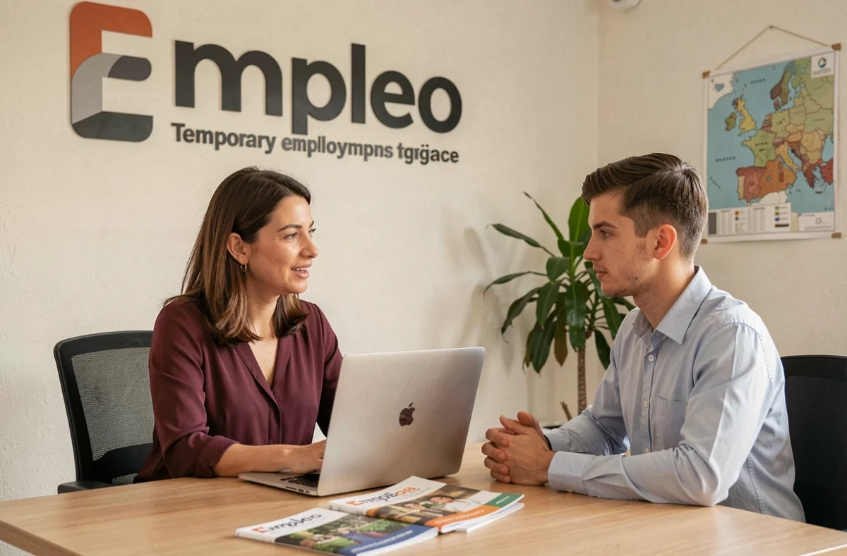 Consultante de l'agence Empleo accompagnant un candidat dans ses démarches d'emploi à Perpignan